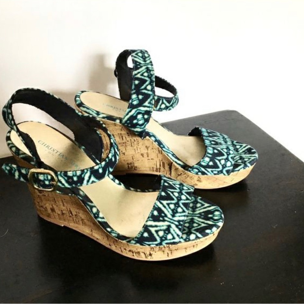 Christian Siriano Payless Blue Wedges
